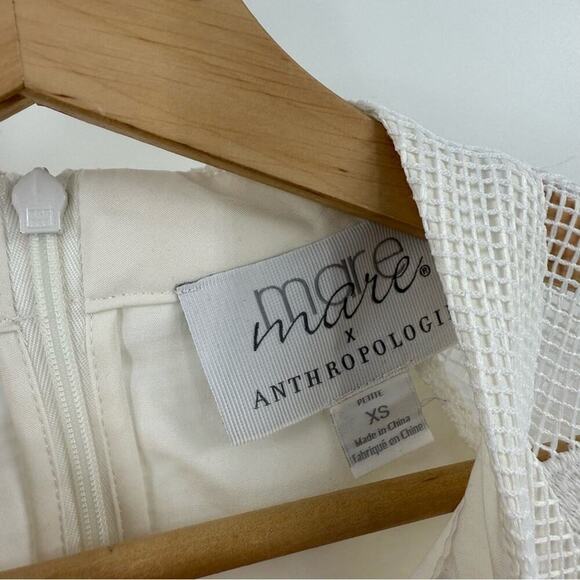 Anthropologie Mare Mare Sabine Embroidered Mini Dress Sz XS White - Picture 7 of 9